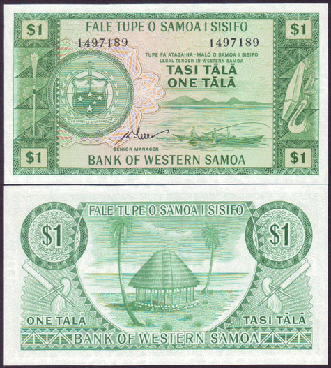 1967 Western Samoa 1 Tala (P.16d) Unc L001293